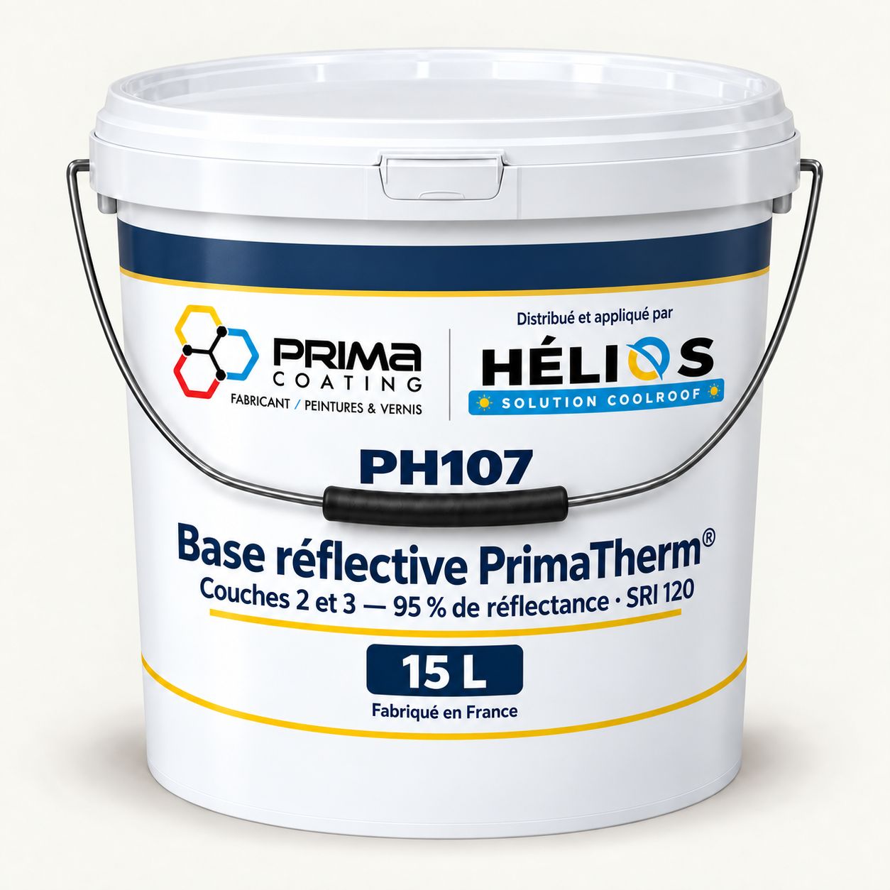 Seau de base réflective PrimaTherm® PH107, 15 L, couches 2 et 3